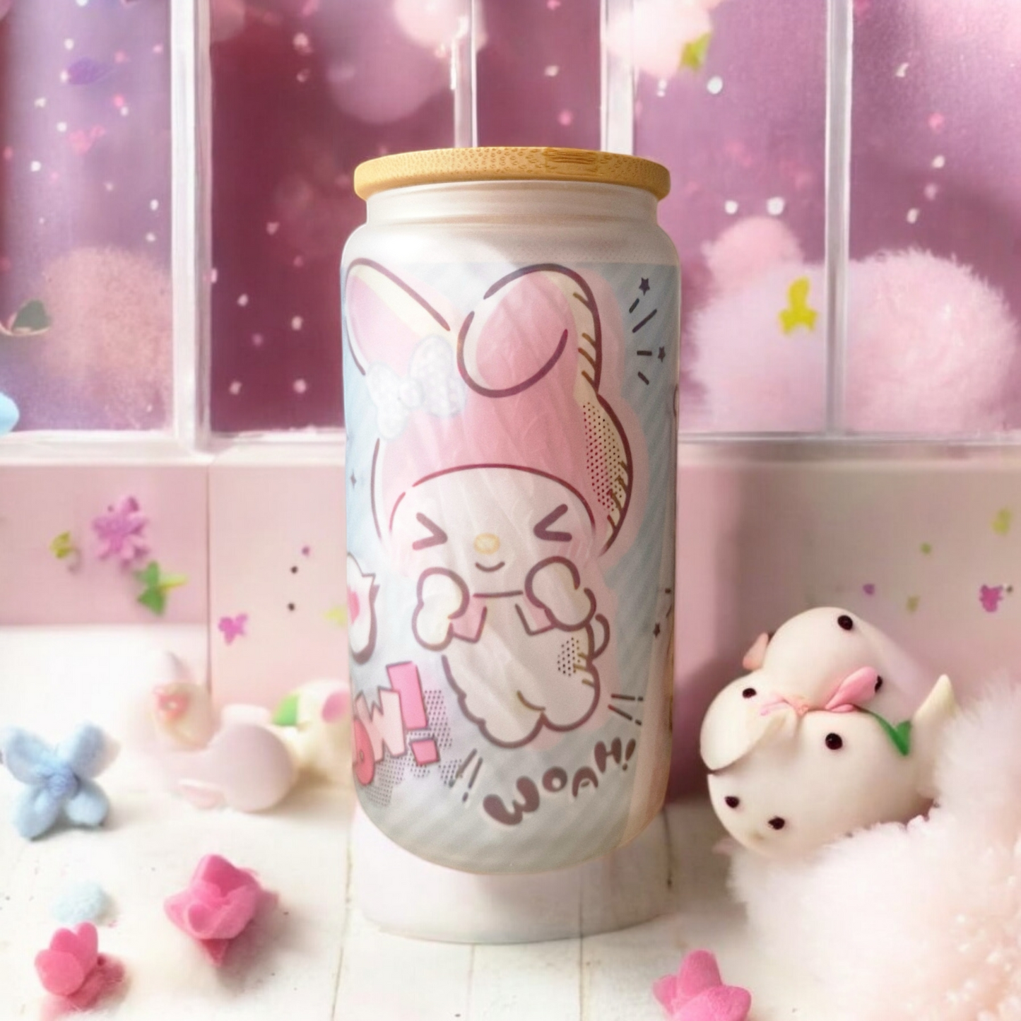 Verre Givré 16 oz (473ml) - Kuromi et Melody Édition Pastel
