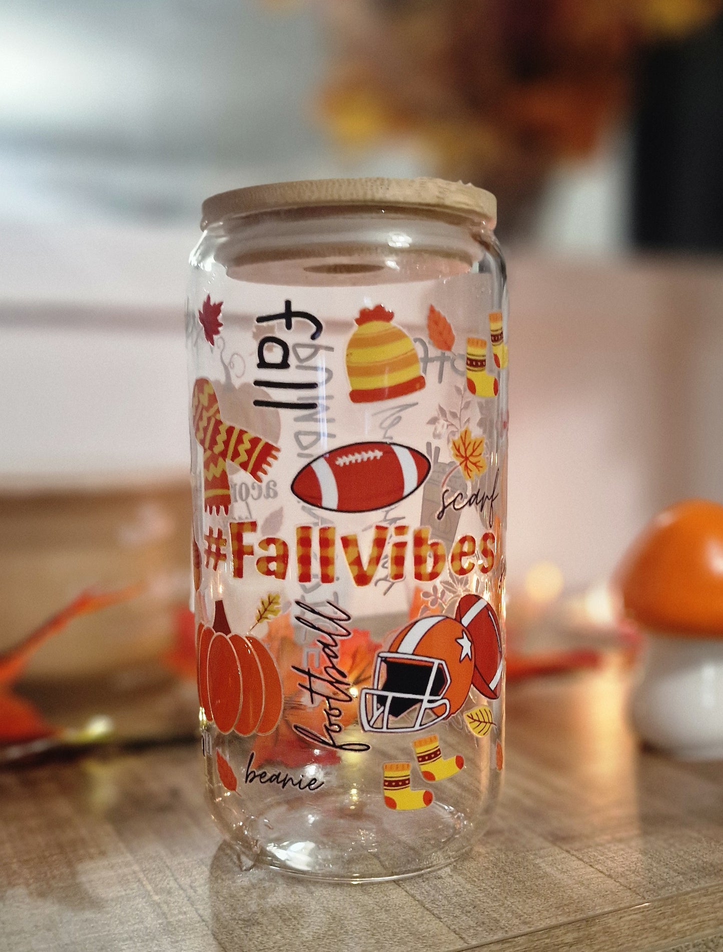 🍂 Verre 16 oz (473ml) – Fall Vibes 🍂 Édition Limitée
