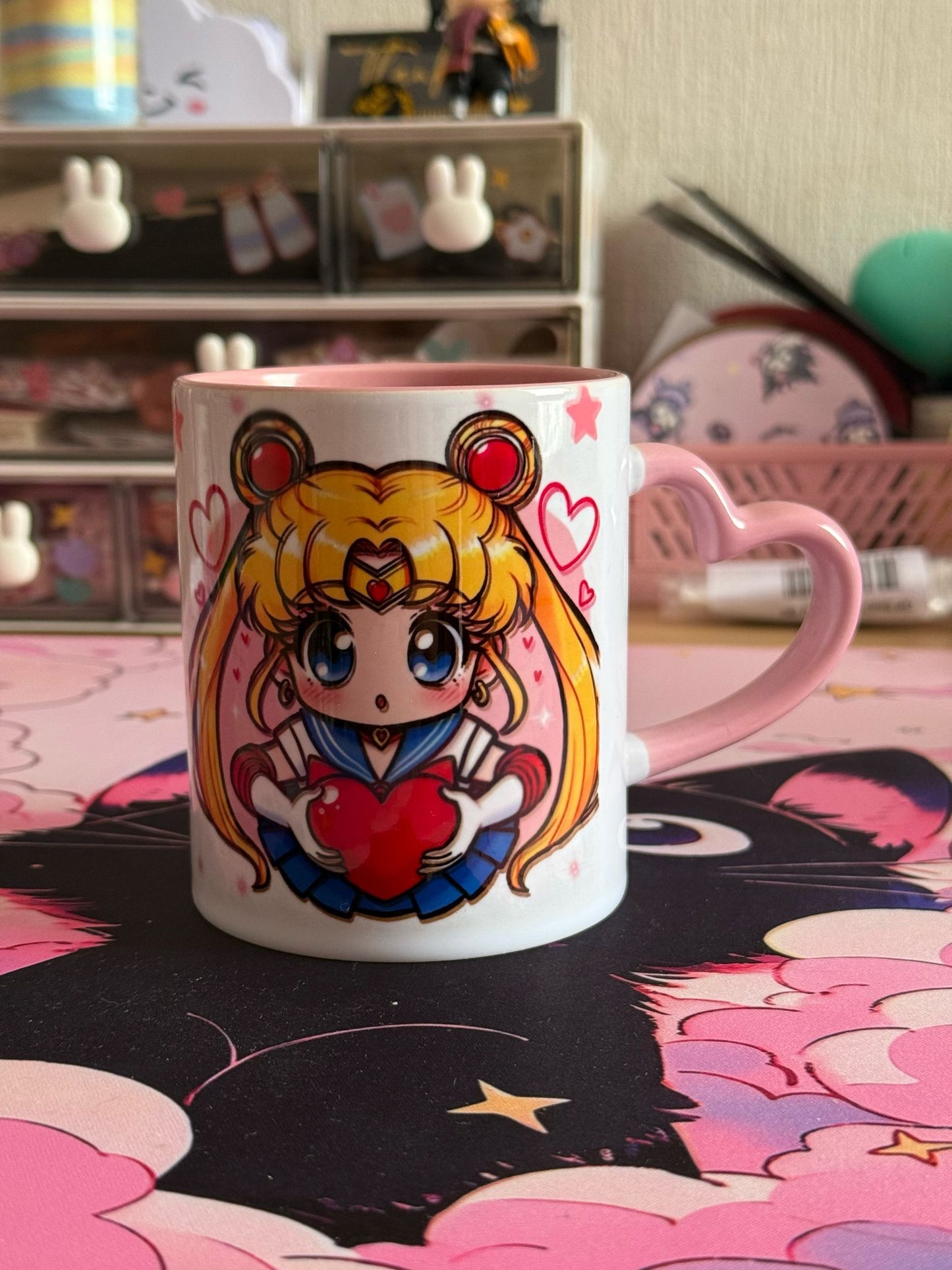 Mug Kawaii Moonlight – Poignée Cœur