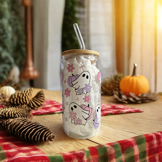 Verre en borosilicate 16 oz (473 ml) - Little Ghosts