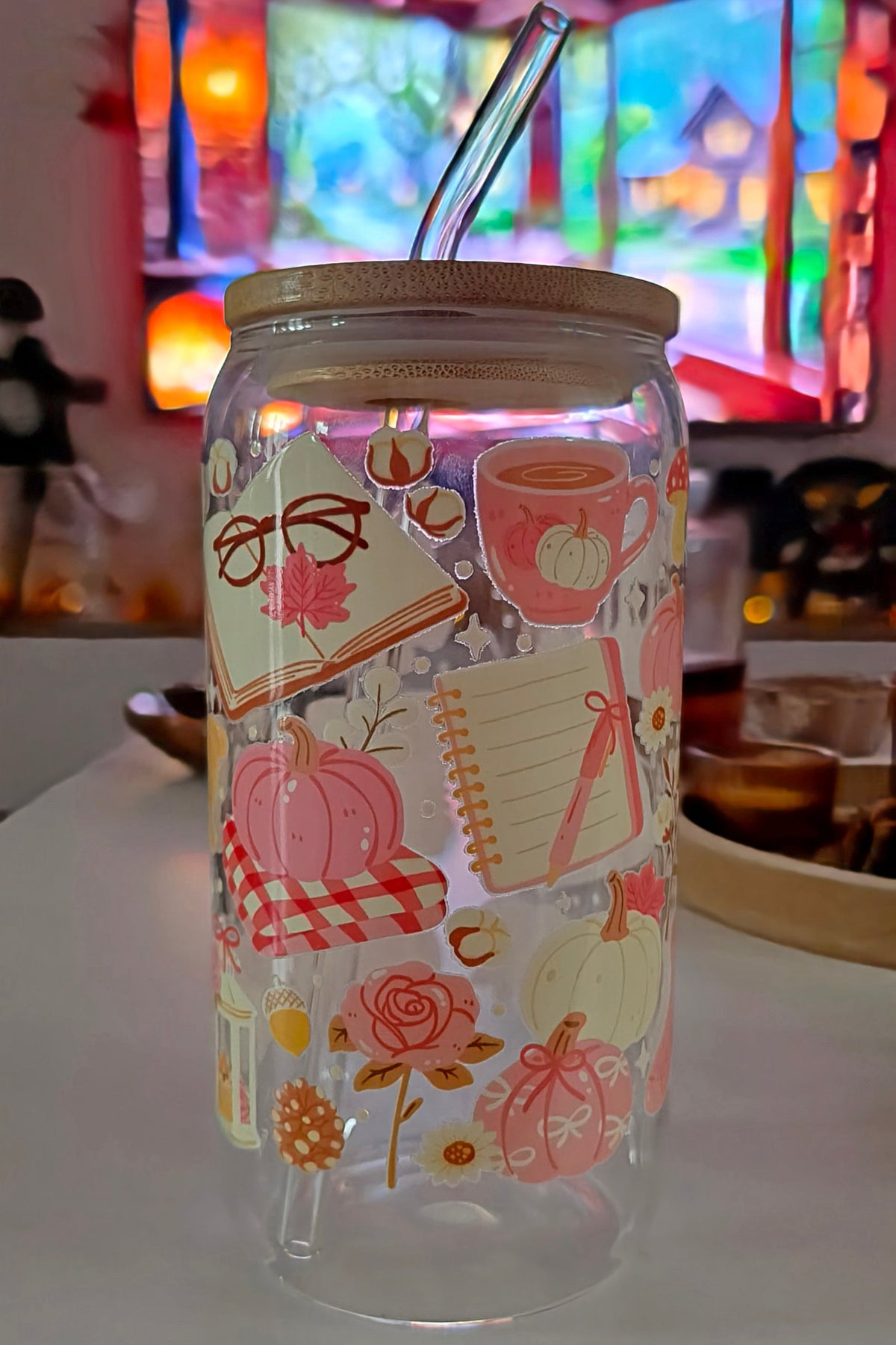 Verre 16 oz (473ml) - Pink Autumn