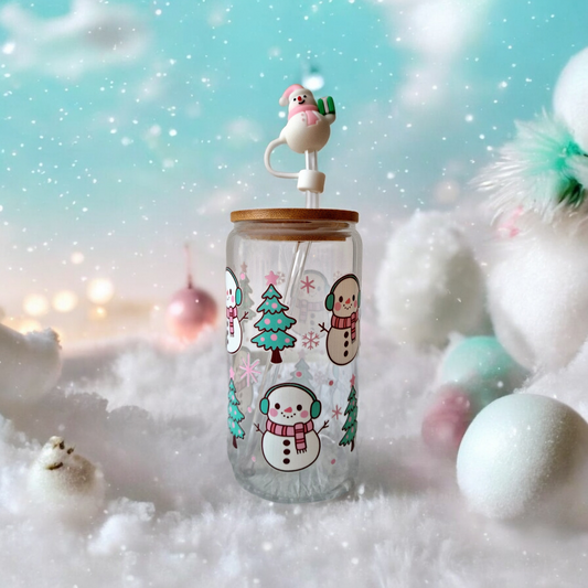 Verre 16 oz (473ml) - Bonhomme de Neige Édition Noël