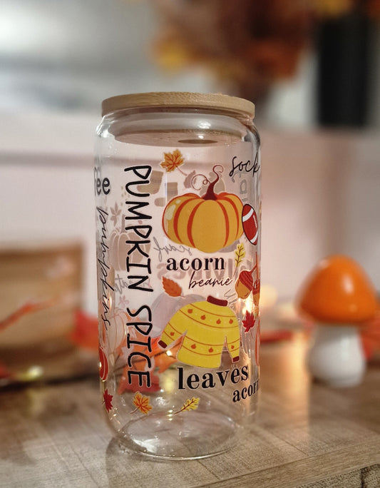 🍂 Verre 16 oz (473ml) – Fall Vibes 🍂 Édition Limitée