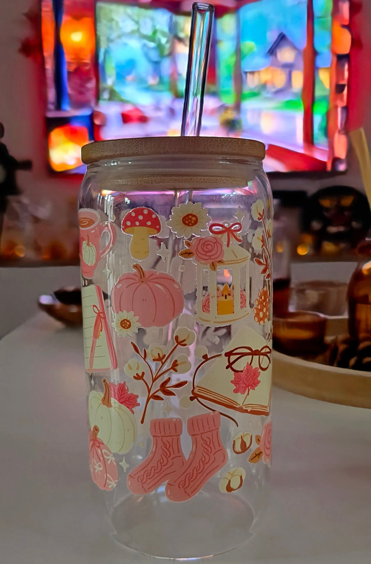Verre 16 oz (473ml) - Pink Autumn