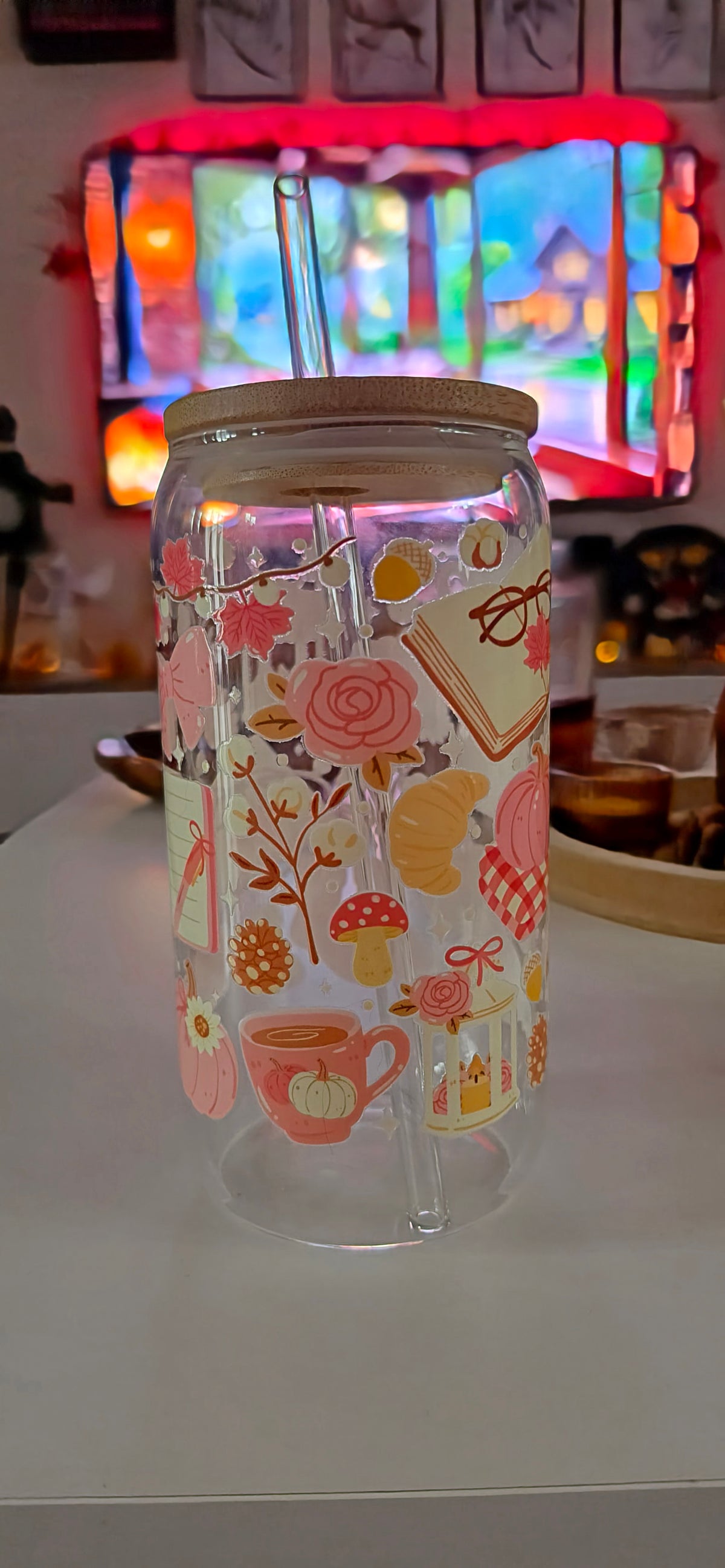 Verre 16 oz (473ml) - Pink Autumn