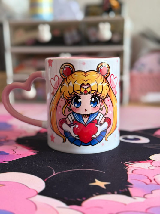 Mug Kawaii Moonlight – Poignée Cœur